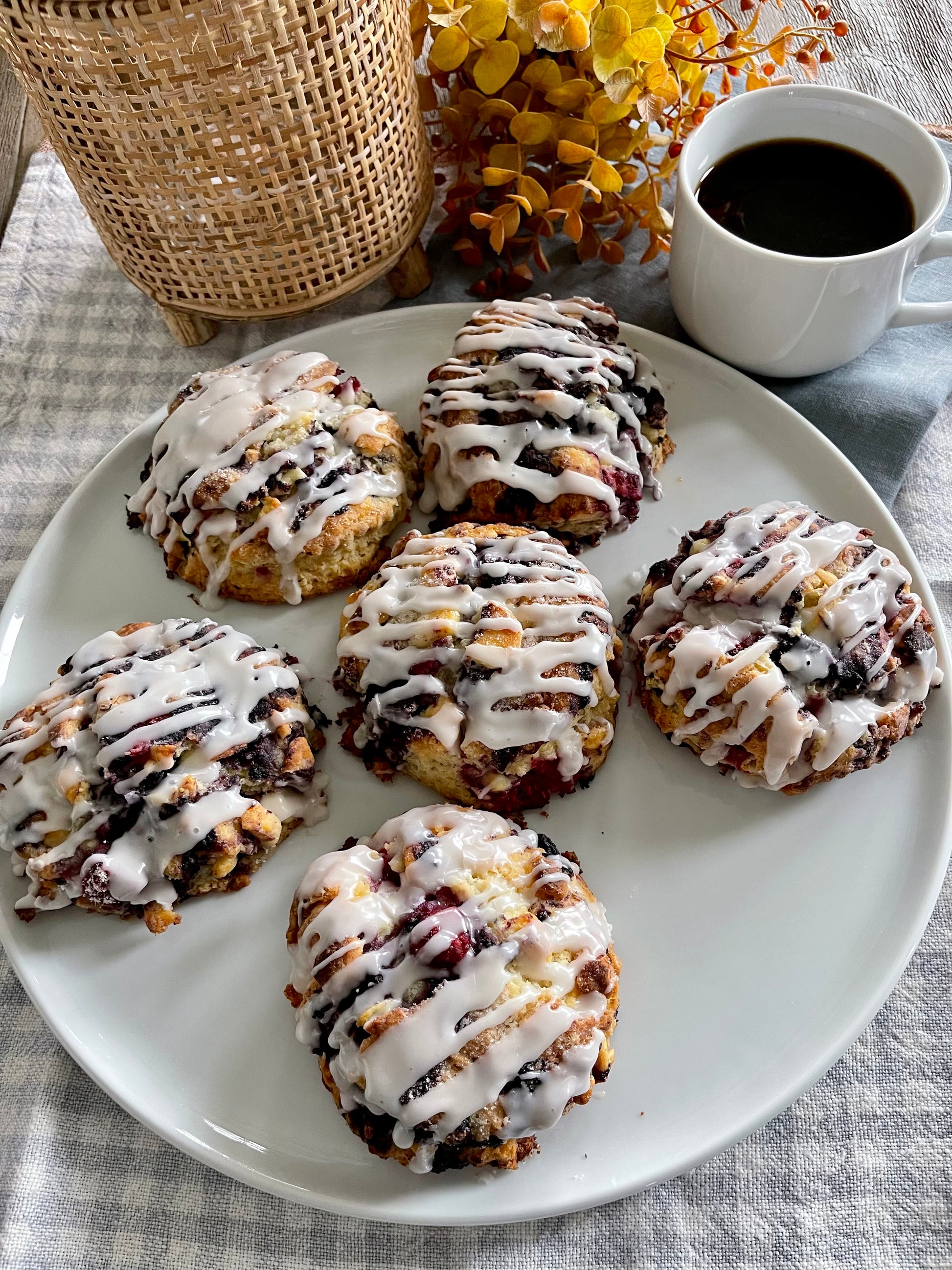 Raspberry White Chocolate Scones image 0