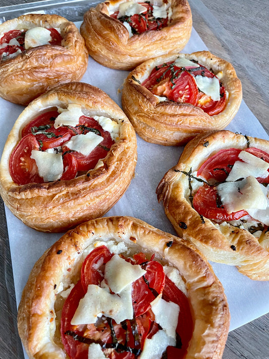 Tomato & Goat Cheese Tarts (Half Dozen) image 0